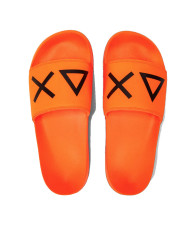 CIABATTE SUN 68 UOMO SLIPPERS LOGO ARANCIO FLUO X34103 64