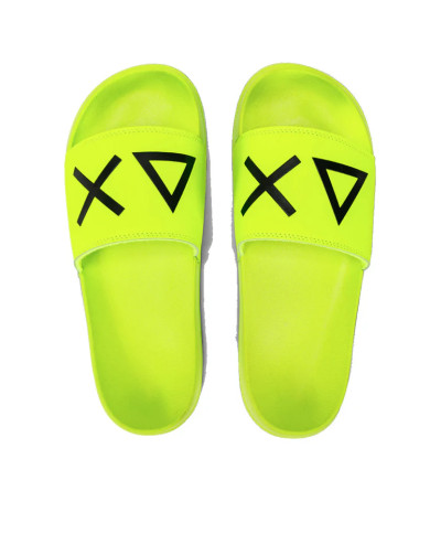 CIABATTE SUN68 UOMO SLIPPERS LOGO GIALLO FLUO X34103 63