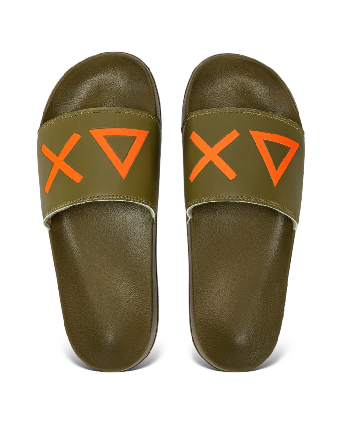 CIABATTE SUN68 UOMO SLIPPERS LOGO MILITARE X34103 19
