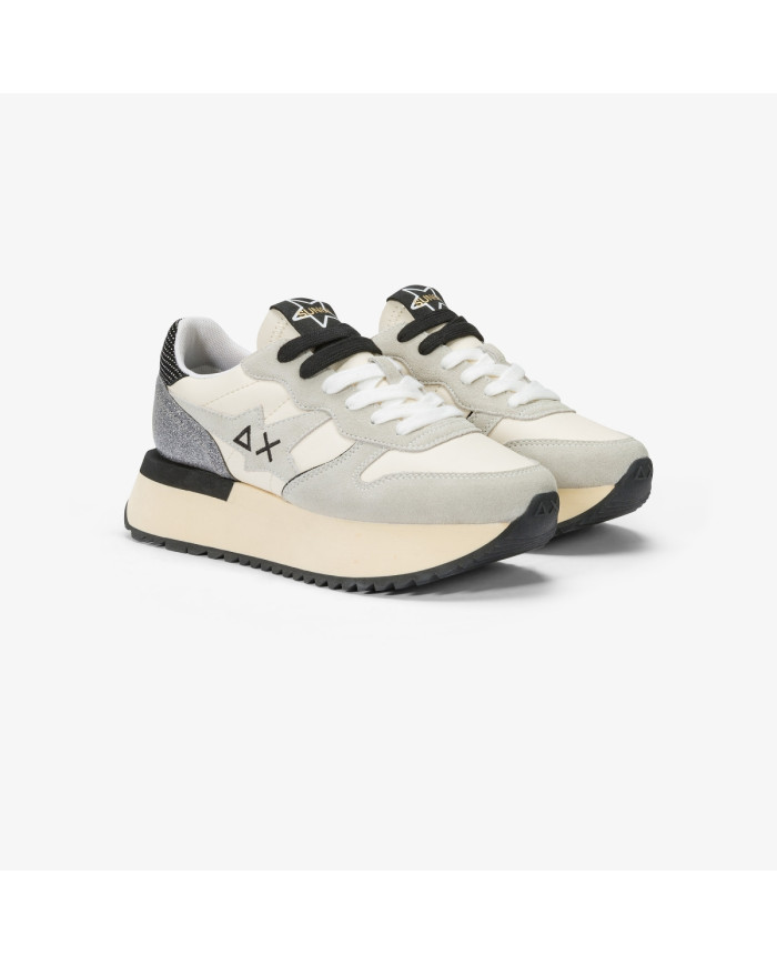 SNEAKERS SUN68 DONNA FOOTWEAR ADULT BIG STARGIRL BAG SILVER BIANCO Z44219 01