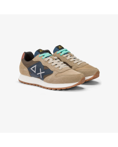 SNEAKERS UOMO SUN68 FOOTWEAR JAKI BICOLOR BEIGE SCURO Z44114 77