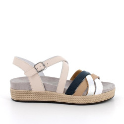 SANDALI IGI&CO DONNA NAPPA SOFT  NATURALE/BLU 7669911
