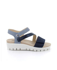 SANDALO CON ZEPPA ENVAL SOFT DONNA NABUK SO/FIO.BO BLU 7790311 