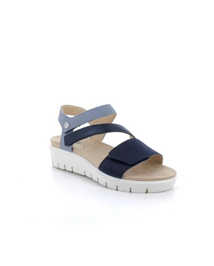 SANDALO CON ZEPPA ENVAL SOFT DONNA NABUK SO/FIO.BO BLU 7790311 