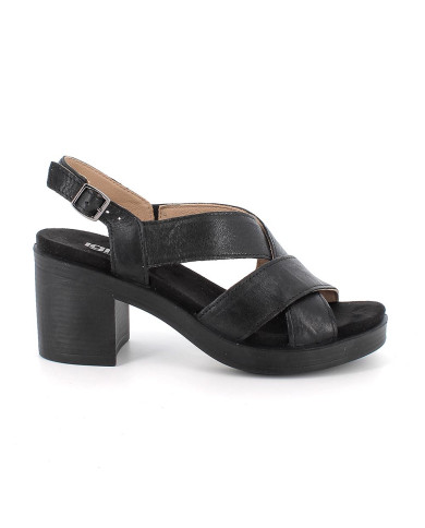 SANDALI CON TACCO IGI&CO DONNA CAPRA TAMPONATA NERO 1171200