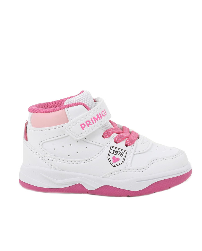SNEAKERS PRIMIGI BAMBINA PRIMI PASSI NAPPA PU BIANCO-FUXIA 8953011