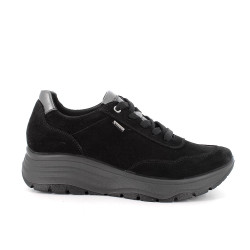 SNEAKERS CON ZEPPA IGI&CO DONNA IN PELLE NERO GORE-TEX 6657100