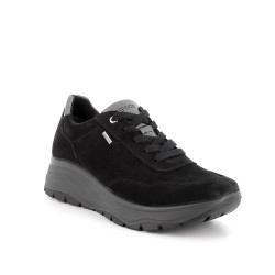 SNEAKERS CON ZEPPA IGI&CO DONNA IN PELLE NERO GORE-TEX 6657100