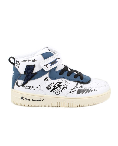 SNEAKERS PRIMIGI BAMBINO NAPPA PU  BIANCO-AVIO 8968311