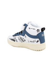 SNEAKERS PRIMIGI BAMBINO NAPPA PU  BIANCO-AVIO 8968311