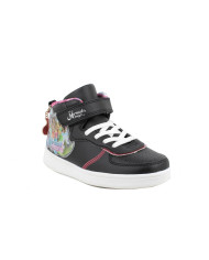 SNEAKERS PRIMIGI BAMBINA  NAPPA PU/GLITTE NERO/FUXIA MERMAID MAGIC 8987044