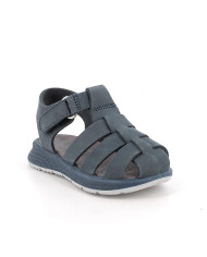 SANDALO PRIMIGI PRIMI PASSI BAMBINO NABUK LISCIO BLU 1365800          