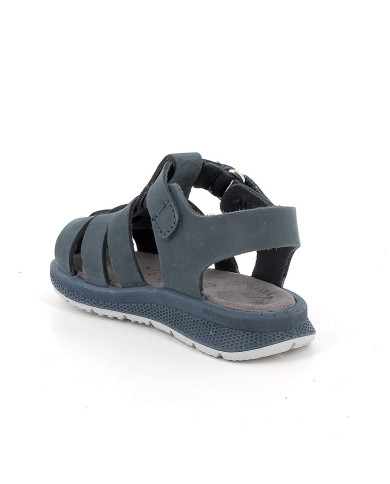 SANDALO PRIMIGI PRIMI PASSI BAMBINO NABUK LISCIO BLU 1365800          