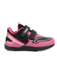 SNEAKERS PRIMIGI BAMBINA NAPPA PU NERO-ROSA 8962611