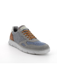 SNEAKERS IGI&CO UOMO SCAMOS/TELA GRIGIO SC/BLUE 7615500