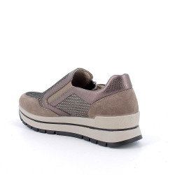 SNEAKERS  IGI&CO DONNA FANGO TAUPE LAMINATO IN PELLE ZIP 6673744