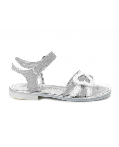 SANDALO PRIMIGI BAMBINA BIANCO-ARGENTO 3927111 TG:30-35