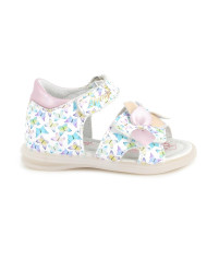 SANDALO PRIMI PASSI PRIMIGI BAMBINA BIANCO-LILLA 3909000 TG:25-26