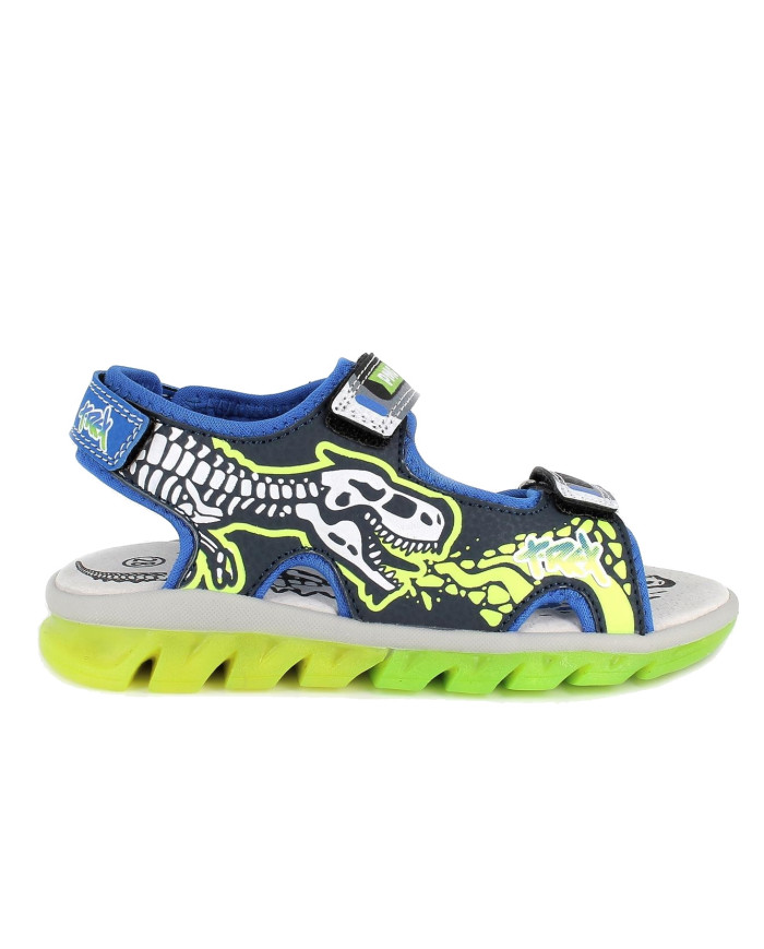 SANDALO PRIMIGI AVANT BAMBINO AVY-ROYAL-NERO-GIALLO FLUO' 3977000 TG:24-35