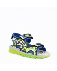 SANDALO PRIMIGI AVANT BAMBINO AVY-ROYAL-NERO-GIALLO FLUO' 3977000 TG:24-35