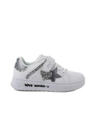 SNEAKERS PRIMIGI PRIMI PASSI BAMBINA NAPPA PU/GLITTE BIANCO/ARGENTO 5959522