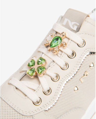 SNEAKERS NEROGIARDINI DONNA VELVET MILK 1039 VELVET MILK 1039 NAPPA PANDORA SALVIA T.BRILL E615202D/710