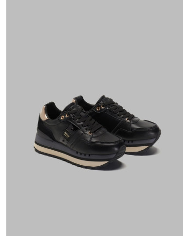 SNEAKERS BLAUER DONNA EPPS01 WOMAN LEATHER F4EPPS01/LEP/BLK
