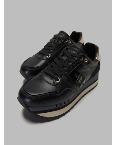 SNEAKERS BLAUER DONNA EPPS01 WOMAN LEATHER F4EPPS01/LEP/BLK