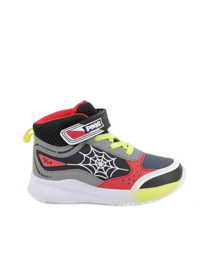 SNEAKERS PRIMIGI AVANT BAMBINO  NAPPA PU   NERO-ROSSO 4969200