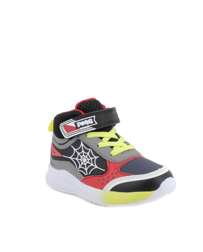 SNEAKERS PRIMIGI AVANT BAMBINO  NAPPA PU   NERO-ROSSO 4969200