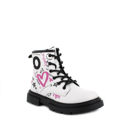 ANFIBIO PRIMIGI BAMBINA NAPPA PU ST.CUO BIANCO-FUXIA