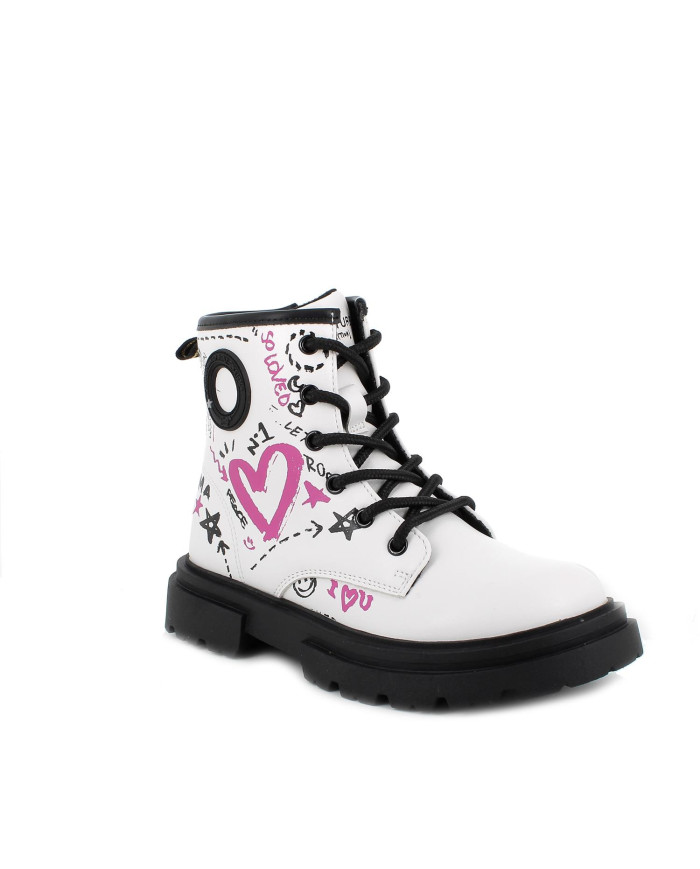 ANFIBIO PRIMIGI BAMBINA NAPPA PU ST.CUO BIANCO-FUXIA