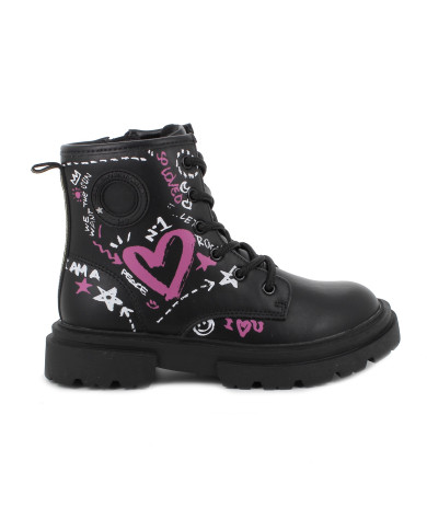 ANFIBIO PRIMIGI BAMBINA NAPPA PU ST.CUO NERO-FUXIA