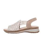 SANDALO ARA SHOES DONNA  NOVELKID,KALBVELOURSAND/SILBER,SANDHAWAII 2.0 12-29005-14