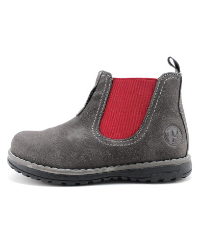 STIVALETTO PRIMI PASSI PRIMIGI BAMBINO/A GRIGIO SCURO SCAMOSCIATO 2412311