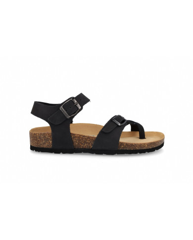 SANDALO INFRADITO BIONATURA DONNA 11 A 678 IMB V. NABUK NERO 11A678-IV-NBKNER