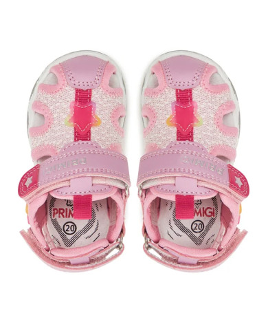 SANDALO PRIMIGI PRIMI PASSI BAMBINA T.LUREX/NAP.PU  BCO-ROSA/ROSA 7953211