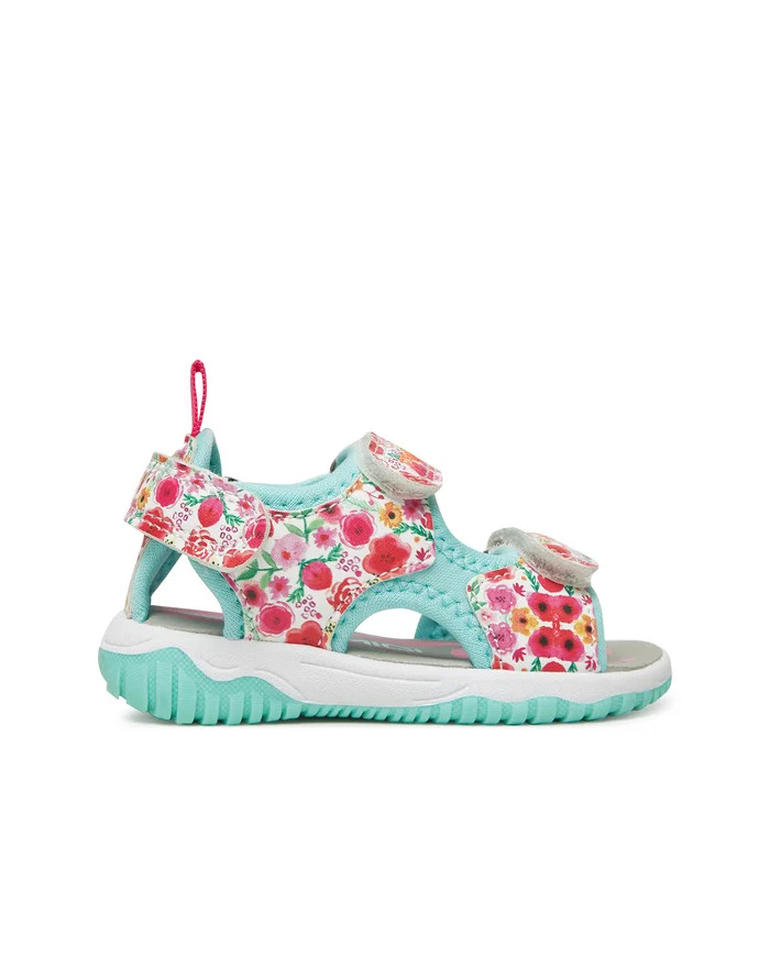 SANDALO PRIMIGI PRIMI PASSI BAMBINA NAP.PU PAPAVERI BIANCO-ROSSO 7952511