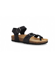SANDALO INFRADITO BIONATURA DONNA 11 A 678 IMB V. NABUK NERO 11A678-IV-NBKNER