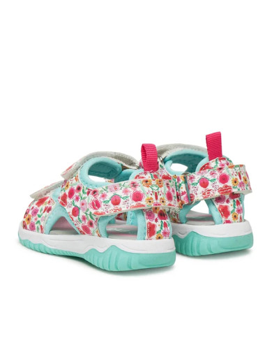 SANDALO PRIMIGI PRIMI PASSI BAMBINA NAP.PU PAPAVERI BIANCO-ROSSO 7952511