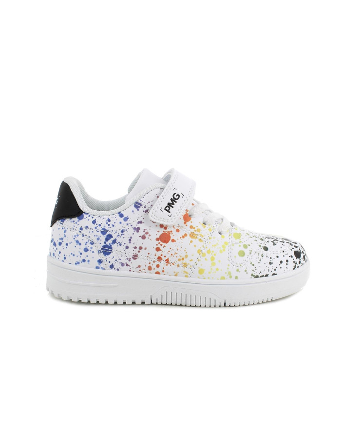 SNEAKERS PRIMIGI BAMBINA NAPP.PU MACCHIE BIANCO-ROYAL 