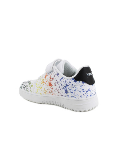 SNEAKERS PRIMIGI BAMBINA NAPP.PU MACCHIE BIANCO-ROYAL 