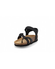 SANDALO INFRADITO BIONATURA DONNA 11 A 678 IMB V. NABUK NERO 11A678-IV-NBKNER