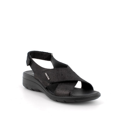 SANDALO CON ZEPPA ENVAL SOFT DONNA  SCAMOS.NINFEA NERO 1280900