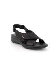 SANDALO CON ZEPPA ENVAL SOFT DONNA  SCAMOS.NINFEA NERO 1280900