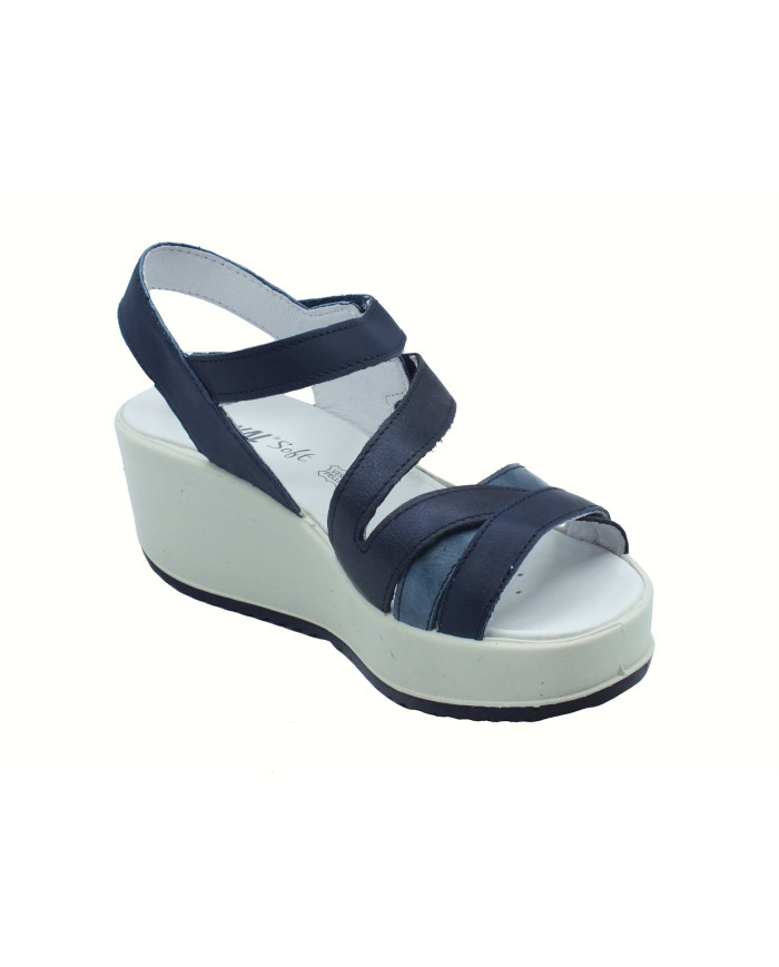 SANDALO CON ZEPPA ENVAL SOFT FONNA  VIT.ANTIK/FIORE BLU