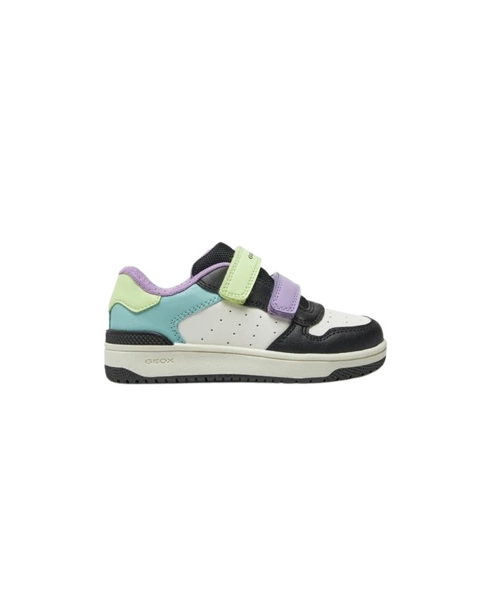 SNEAKERS GEOX BAMBINA J WASHIBA B - VIT.SINT. BLACK/MULTICOLOR 28-35 J45HXB 000BC C9240/B