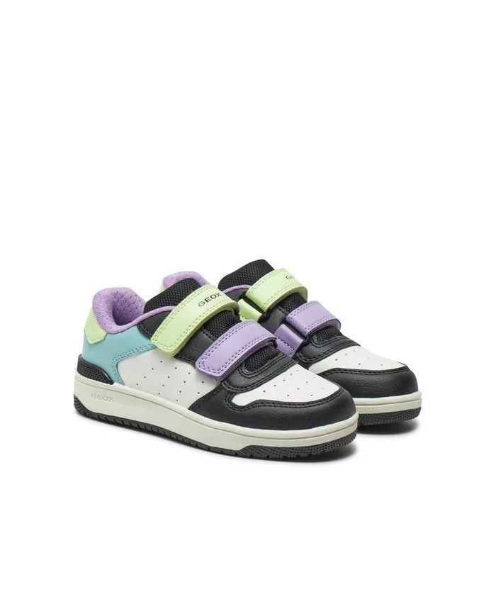 SNEAKERS GEOX BAMBINA J WASHIBA B - VIT.SINT. BLACK/MULTICOLOR 28-35 J45HXB 000BC C9240/B