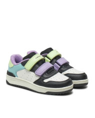 SNEAKERS GEOX BAMBINA J WASHIBA B - VIT.SINT. BLACK/MULTICOLOR 28-35 J45HXB 000BC C9240/B