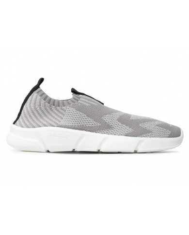 SNEAKERS GEOX BAMBINO J ARIL B. A - TESS. A MAGLIA   GREY/BLACK J25DMA 0006K C0043